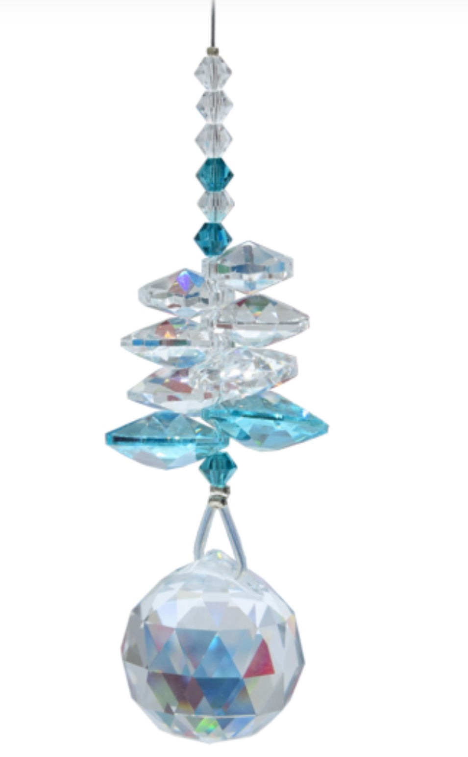 Blue zircon birthstone cascade sun catcher (December) by Wildthings