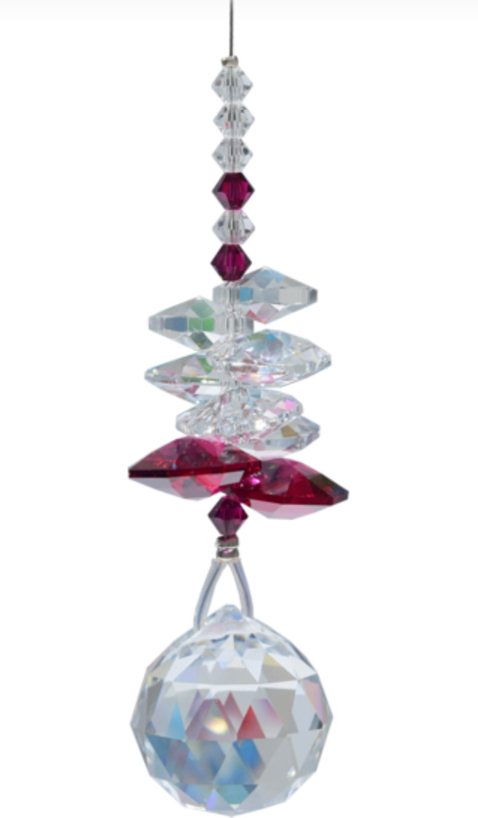 Ruby birthstone cascade sun catcher (July) by Wildthings