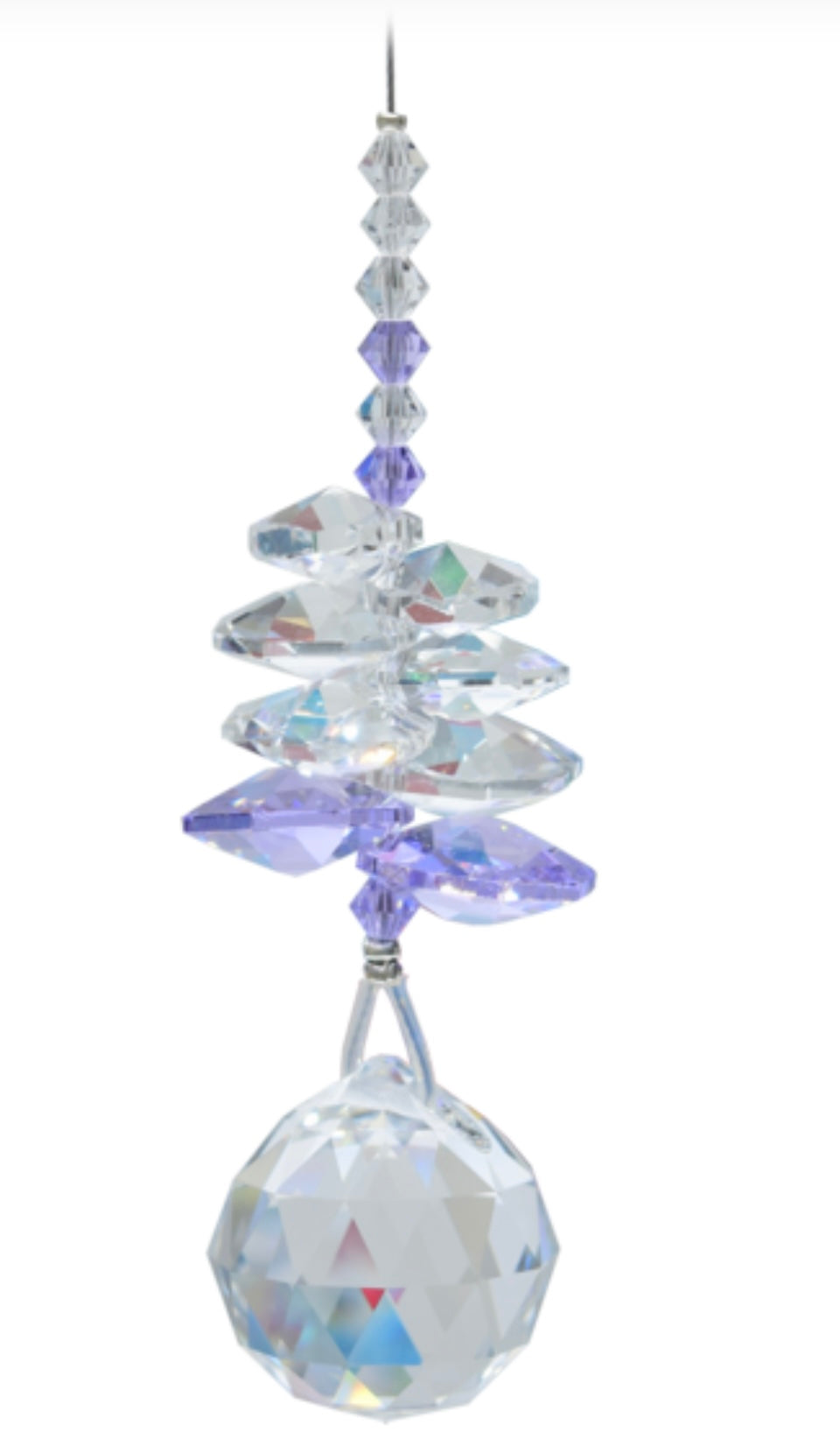 Light Amethyst birthstone cascade sun catcher (June) by Wildthings