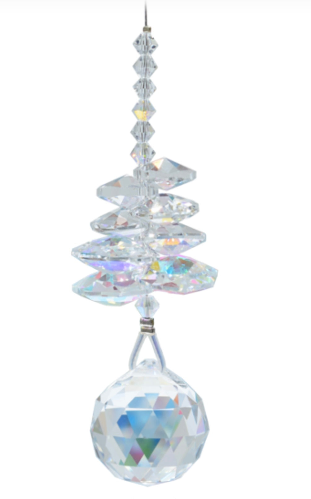 Aurora Borealis birthstone cascade sun catcher (April)