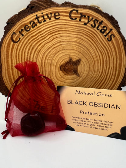 Black Obsidian tumblestone