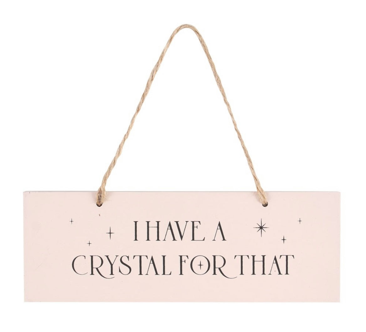 Crystal hanging sign