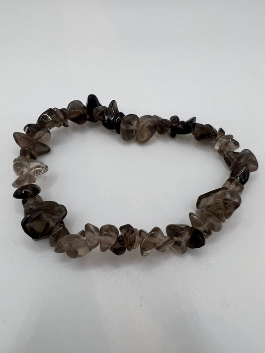 Smoky Quartz chip bracelet