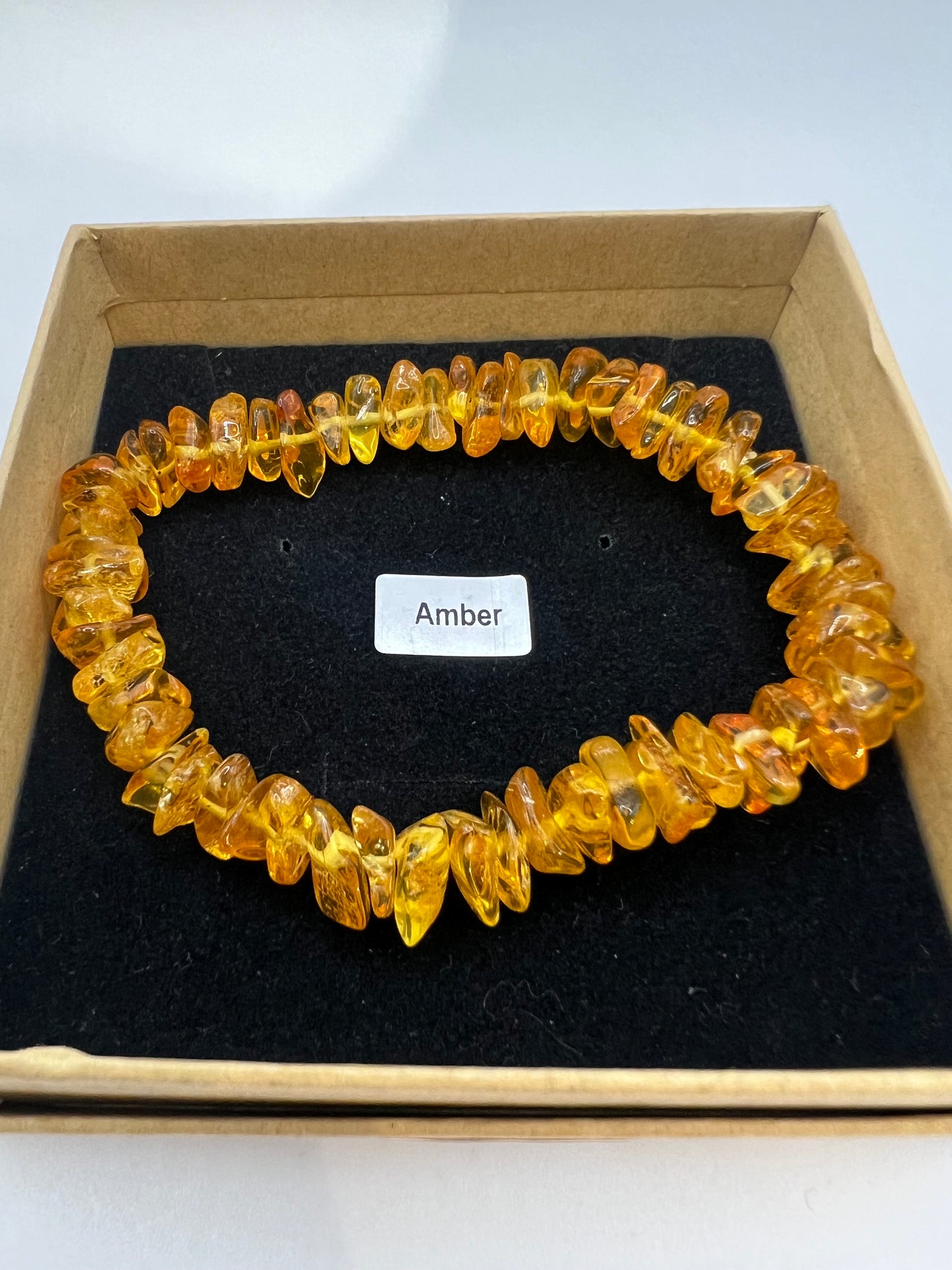 Amber chip bracelet