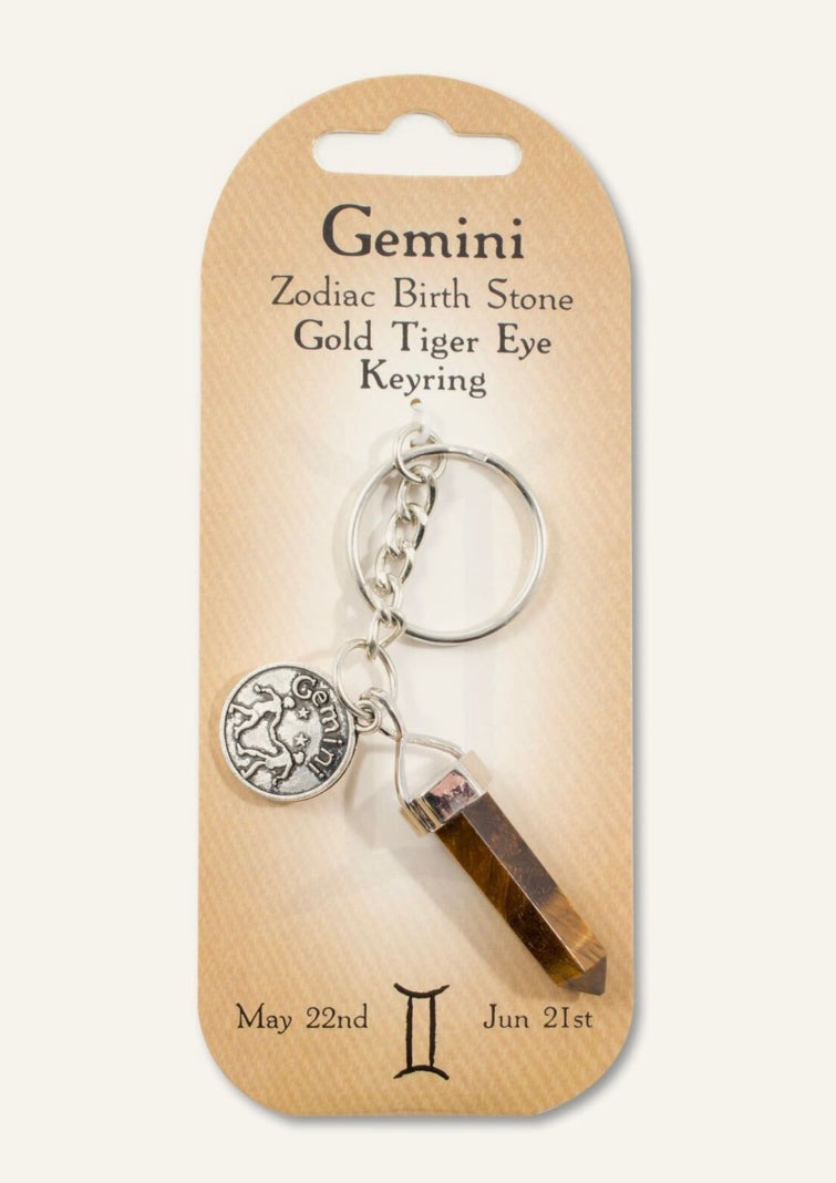 Gemini birth stone keyring