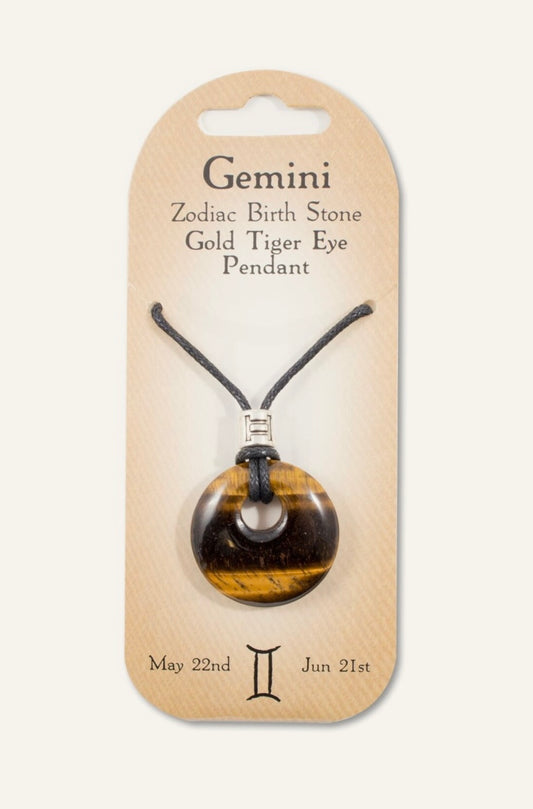 Gemini birth stone pendant