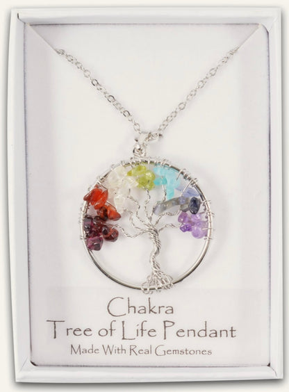 Chakra tree of life necklace