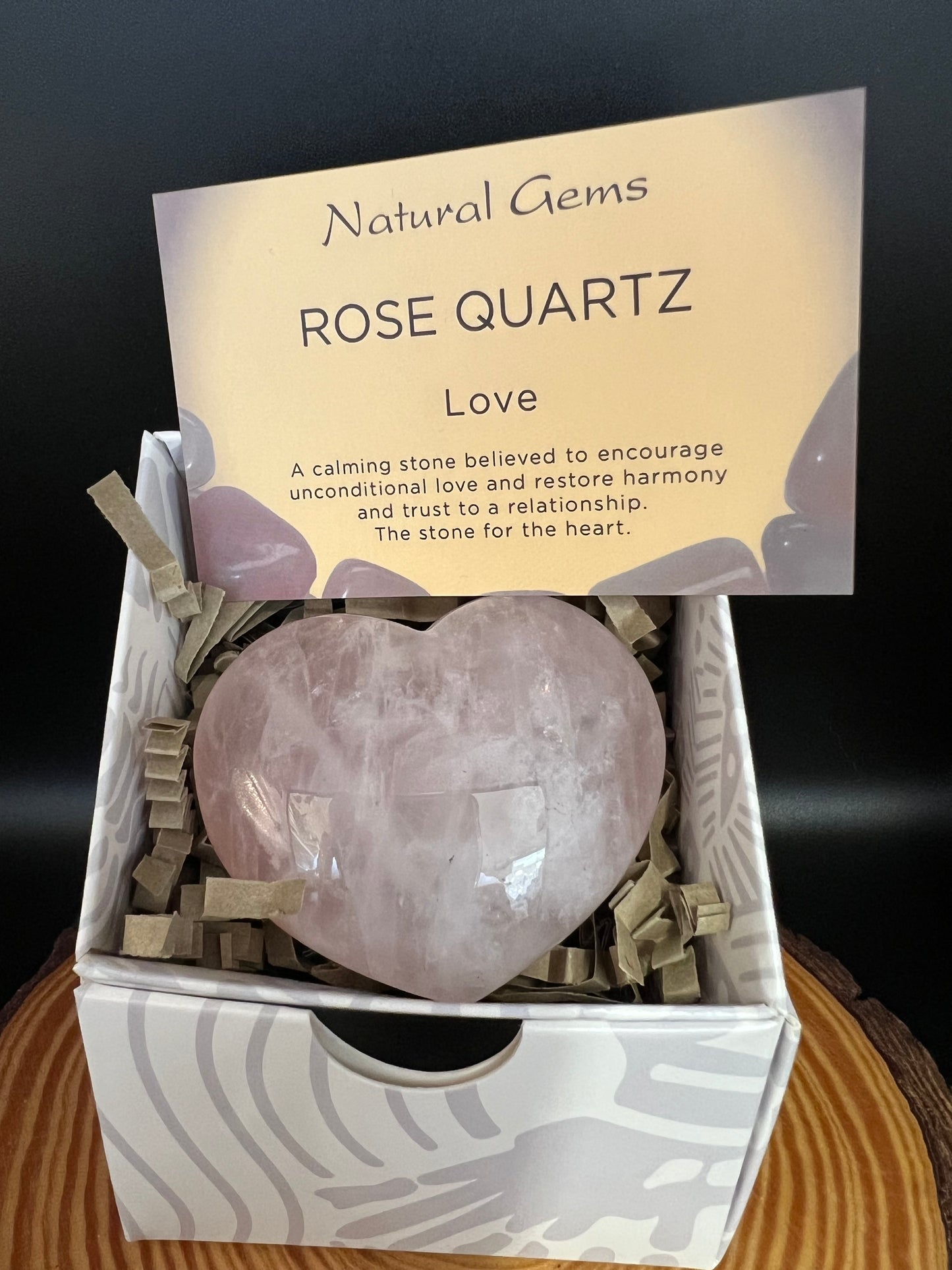 Rose quartz heart