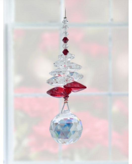Garnet birthstone cascade sun catcher (January) by Wildthings