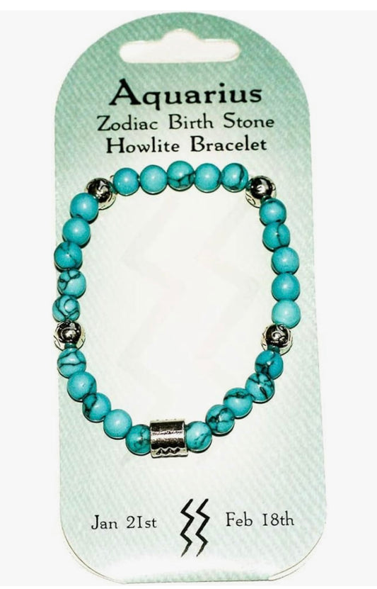 Aquarius birth stone bracelet