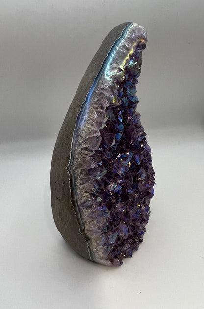 Aura Amethyst teardrop