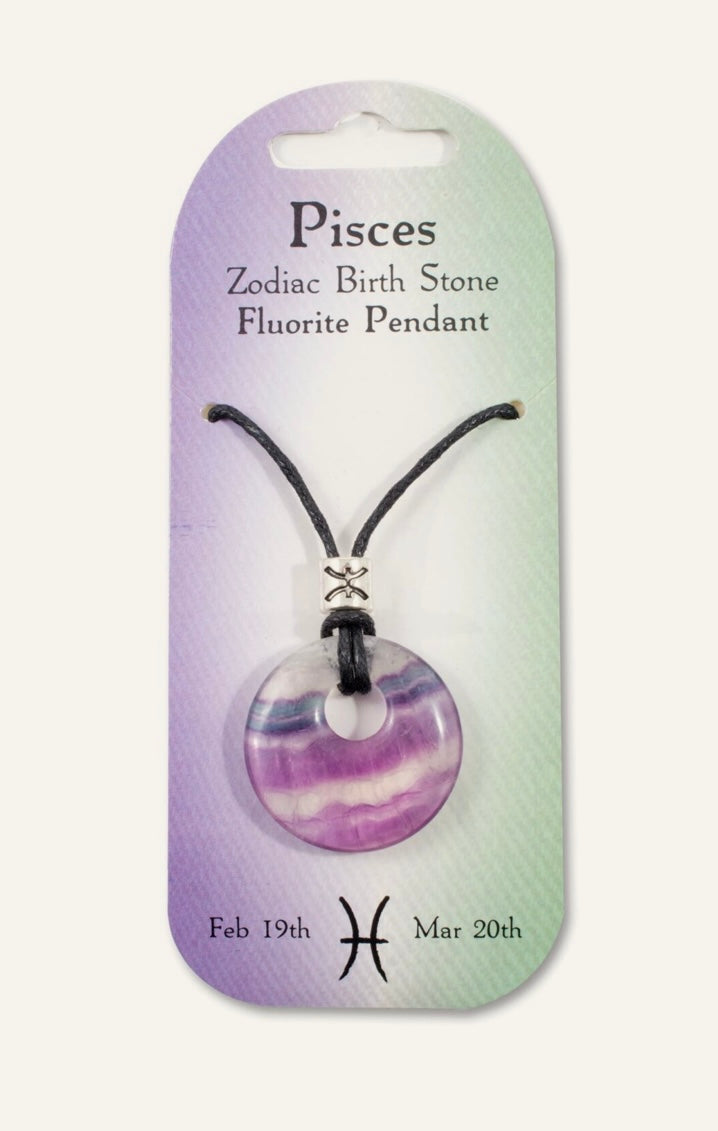 Pisces birth stone pendant