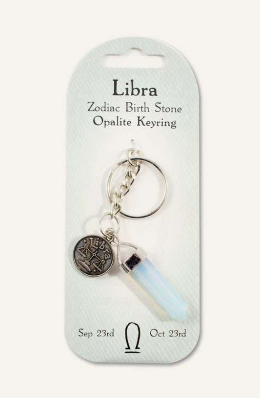 Libra birth stone keyring