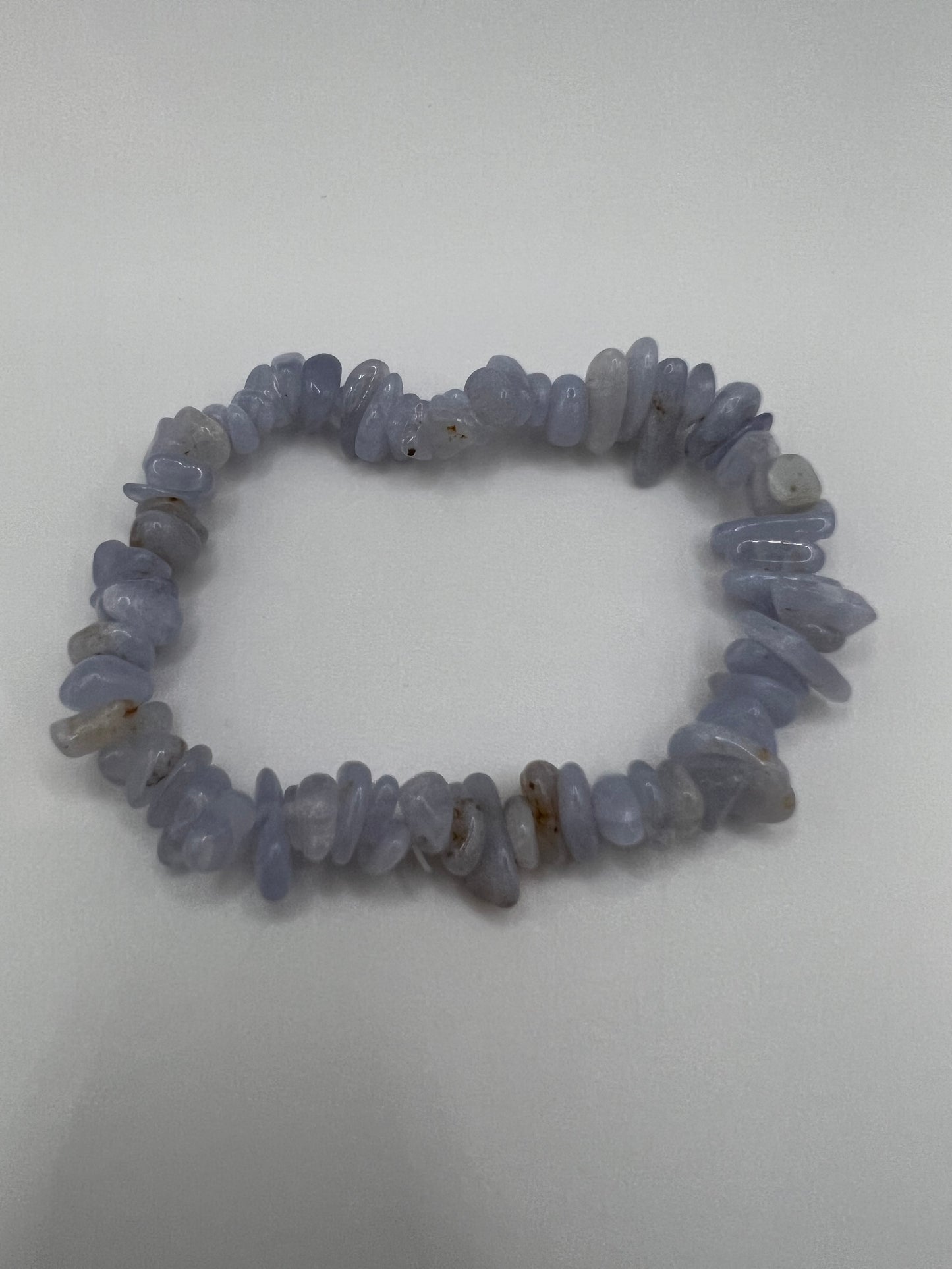 Blue lace agate chip bracelet