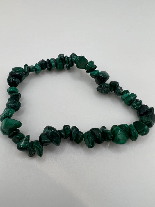 Malachite chip bracelet