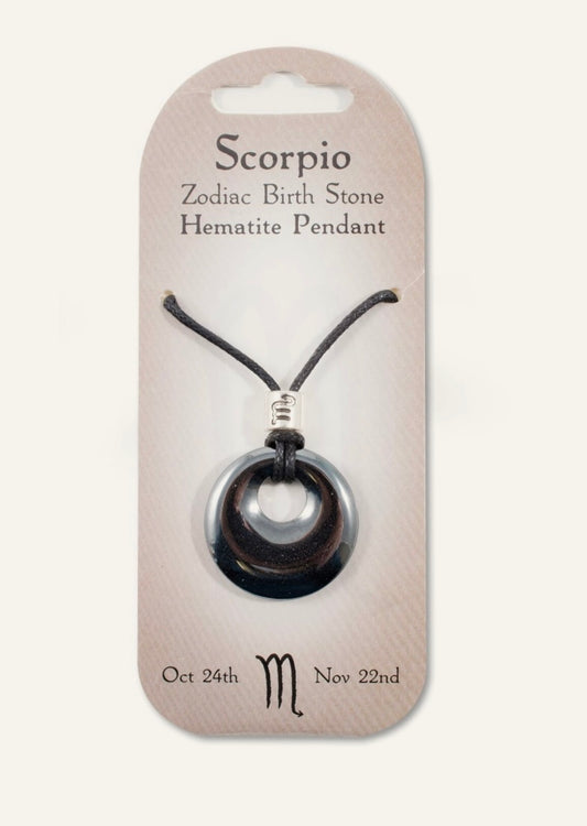 Scorpio birth stone pendant