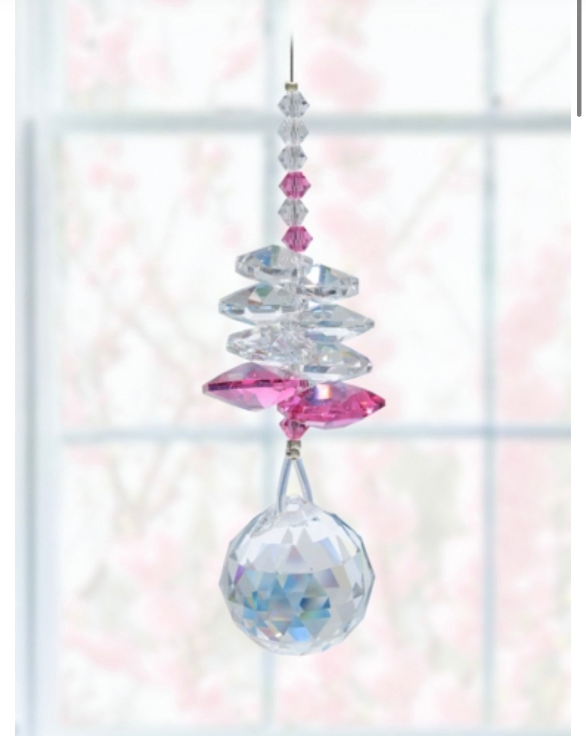 Rose birthstone cascade sun catcher (October) by Wildthings