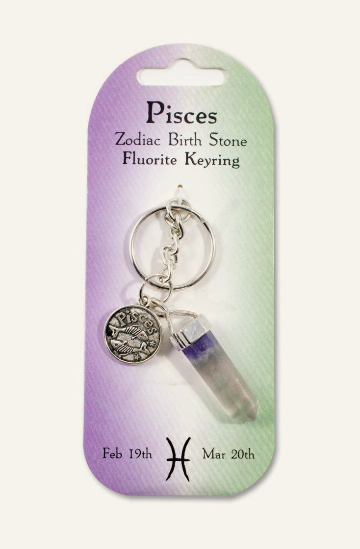 Pisces birth stone keyring