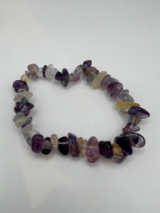 Fluorite chip bracelet