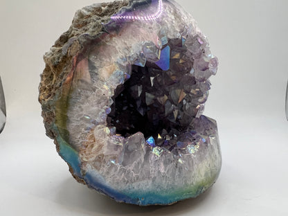 Aura Amethyst geode