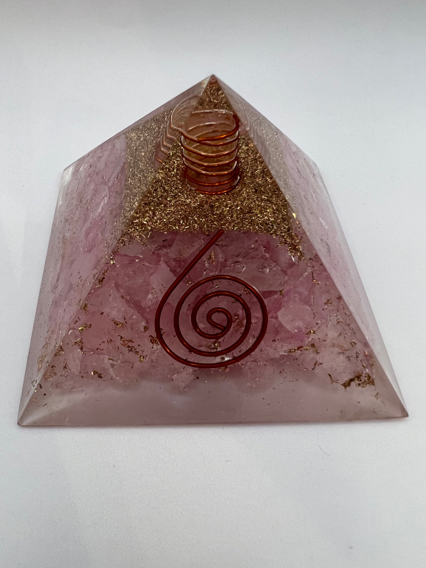 Rose Quartz orgonite pyramid