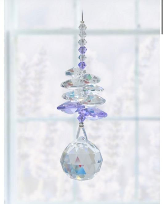 Light Amethyst birthstone cascade sun catcher (June) by Wildthings