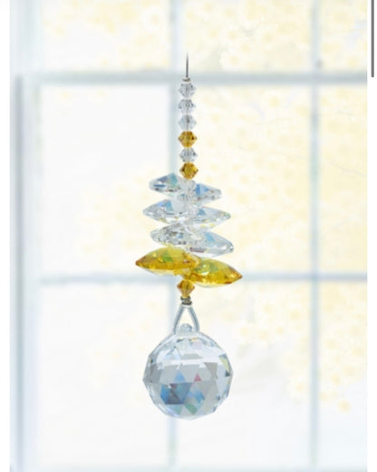 Topaz birthstone cascade sun catcher (November) by Wildthings
