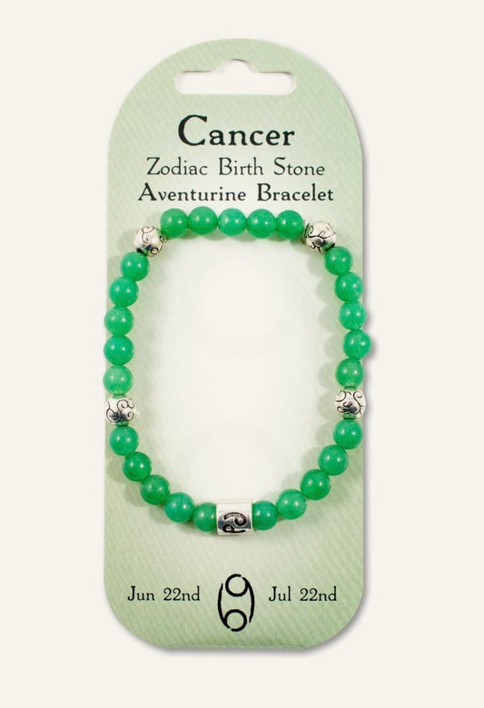 Cancer birth stone bracelet