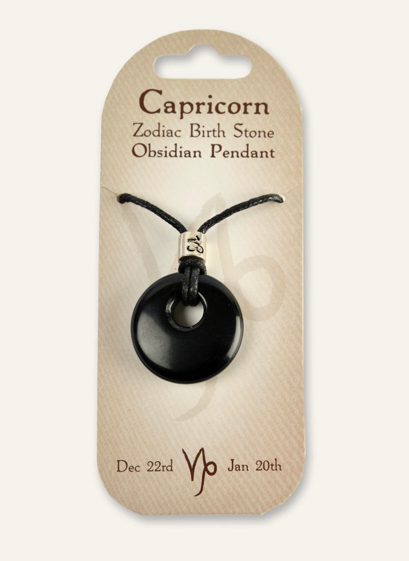 Capricorn birth stone pendant