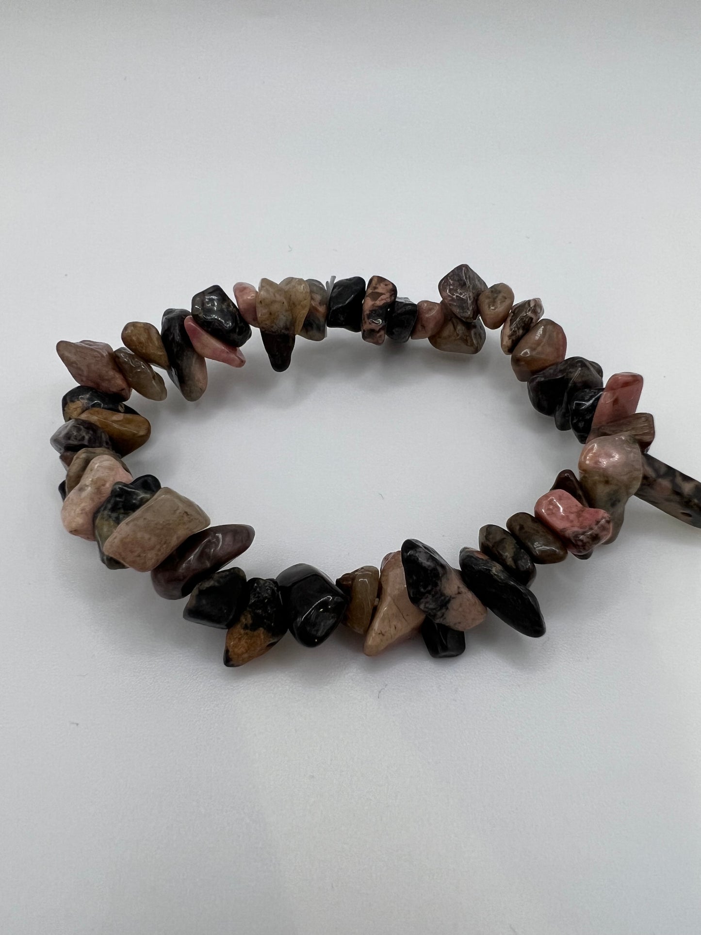 Rhodonite chip bracelet