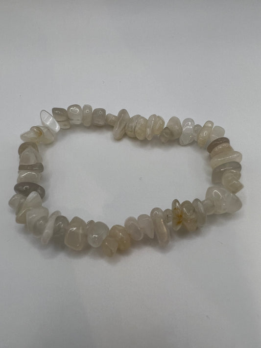 Moonstone chip bracelet