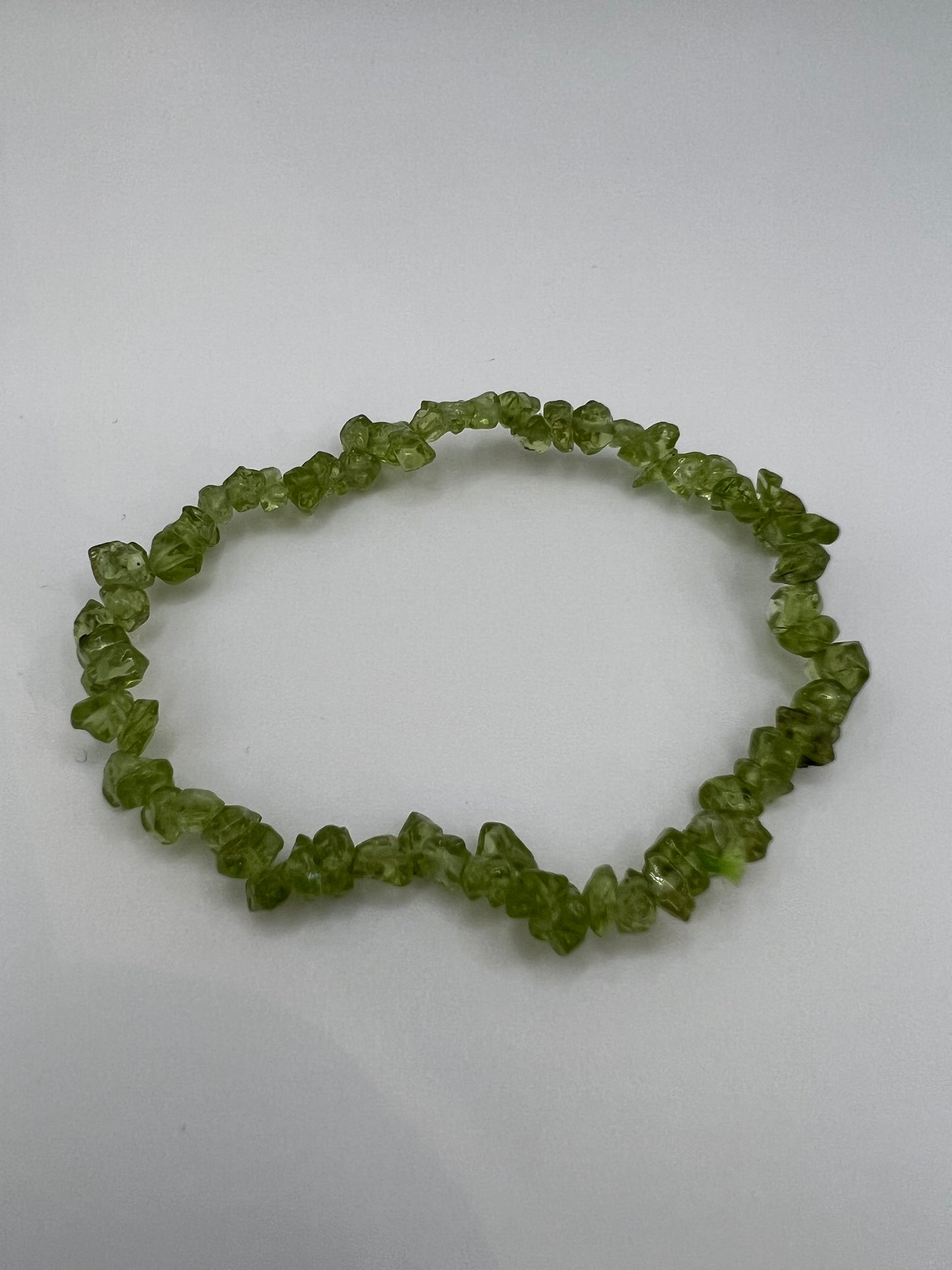 Peridot chip bracelet