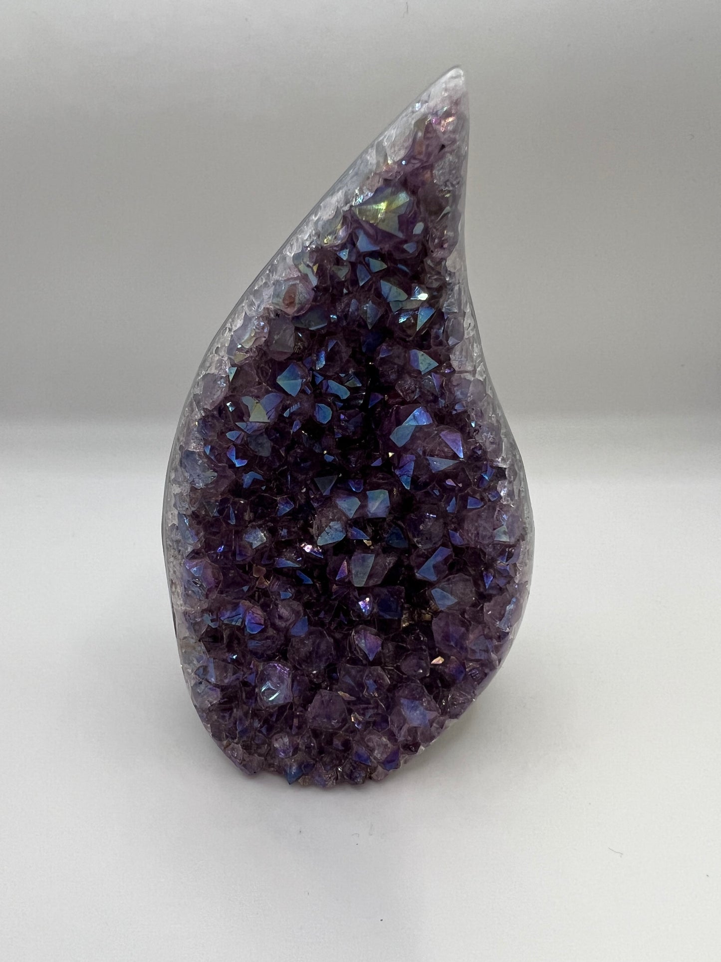 Aura Amethyst teardrop