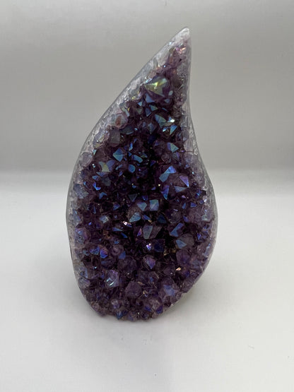 Aura Amethyst teardrop